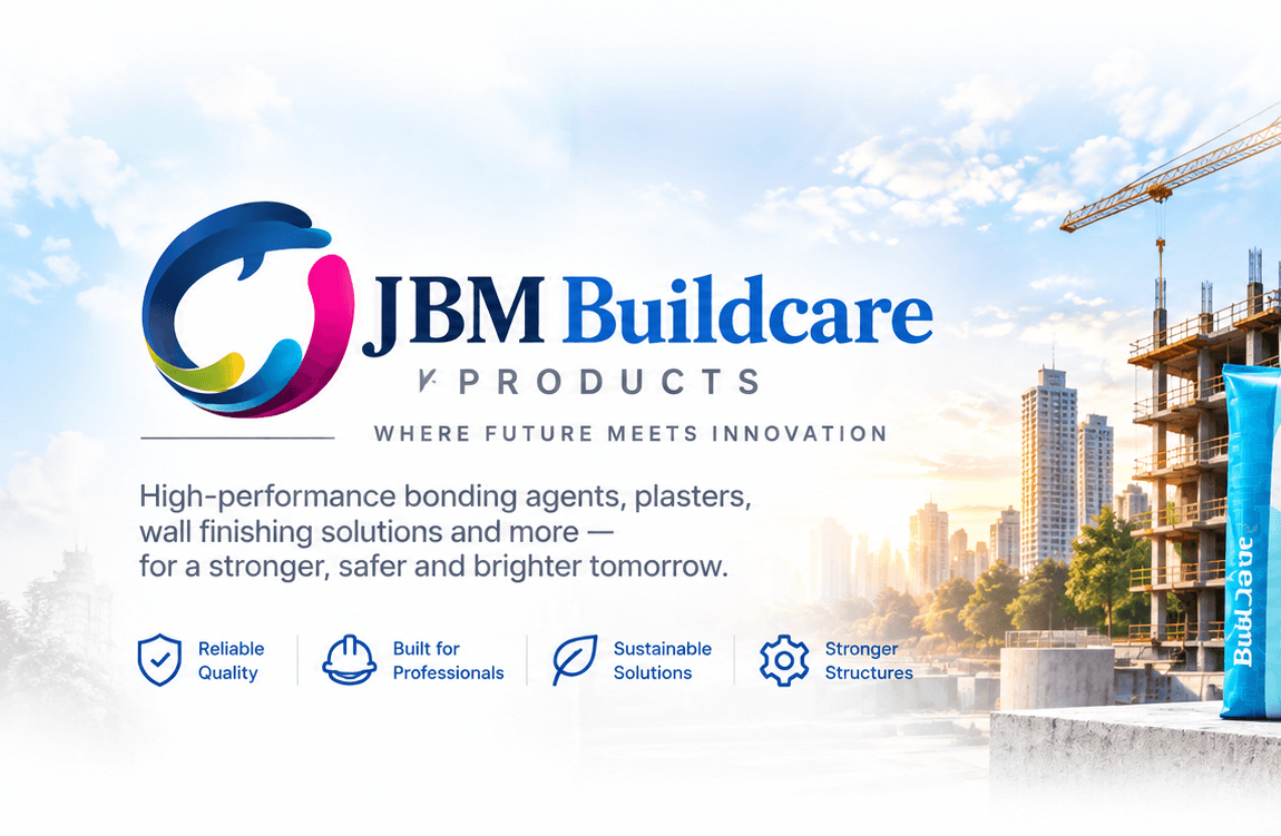 JBM Buildcare Products — Where Future Meets Innovation. High-performance bonding agents, plasters, wall finishing solutions and more.